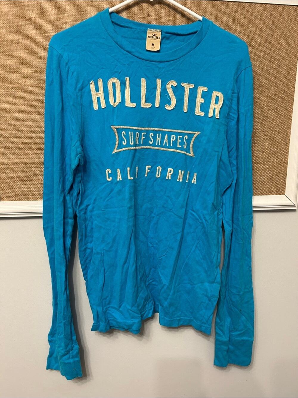 Hollister Bright Turquoise Long Sleeve Graphic Tee